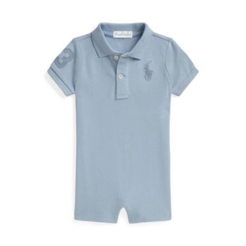 Baby Boys Big Pony Cotton Mesh Polo Shortall
