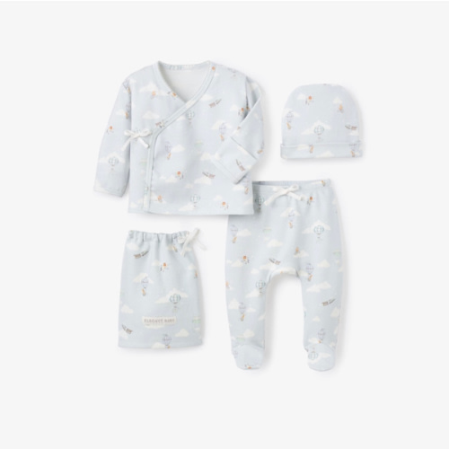 Up & Away Double Layered Cotton Layette Set – Elegant Baby