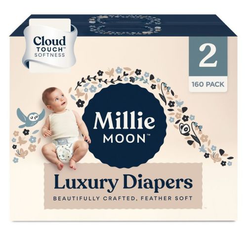 Millie Moon Luxury Disposable Diapers - Size 2 - 160ct