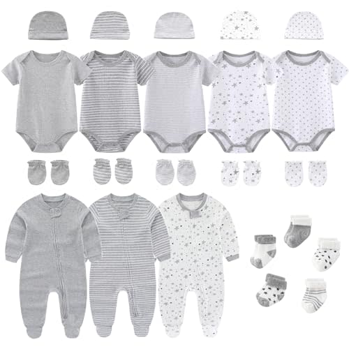 Ruliby New Born Baby Clothes and Newborn Boy Girl Essentials Accessories Layette Set