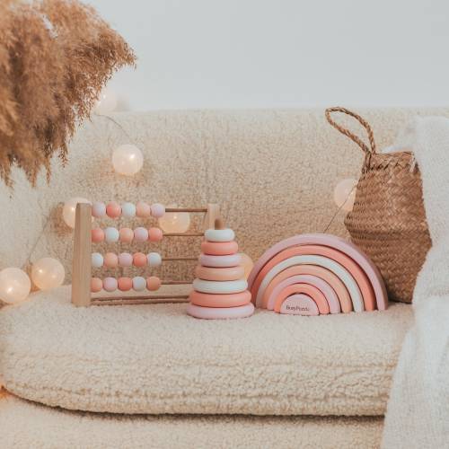 Wooden Pastel Rainbow Montessori Toys