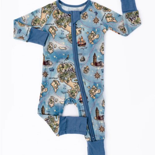 Neverland Map Bamboo Sleeper – Little Crowns & Capes
