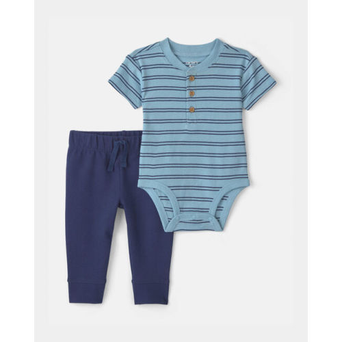 Baby Boy 2-Piece Bodysuit & Pant Set - Blue | Carter's