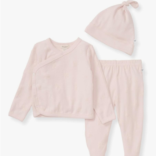 Burt's Bees Baby baby-girls Unisex Baby Take Me Home Set, 3-piece Top, Pant, and Hat Bundle