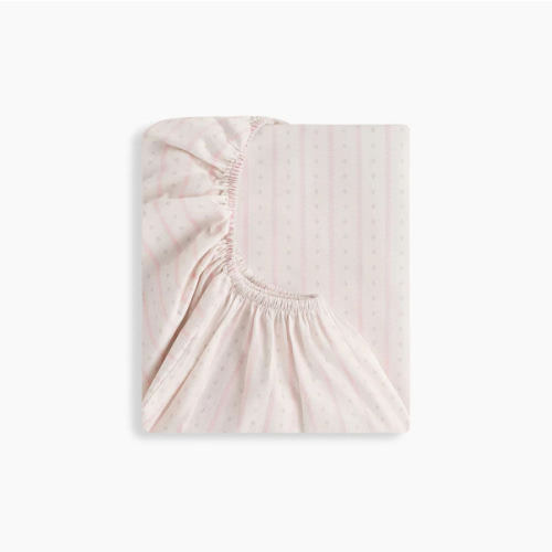Petal Scallops Crib Sheet - Pink