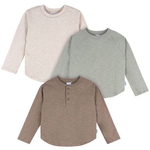 Gerber Baby and Toddler Boys' 3-Pack Long Sleeve Shirts