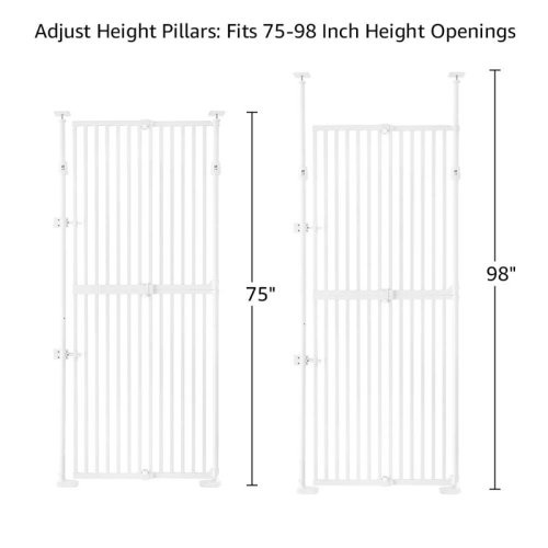 Archie & Oscar™ Kravitz Doors Locks Narrow Bar Spacing Wall Mounted Pet Gate & Reviews | Wayfair