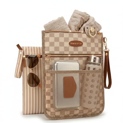 Premium Wet Dry Diaper Clutch – Structured Waterproof Baby Organizer with Wrist Strap + Matching Washable Wet Bag
