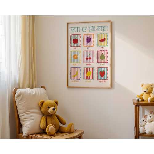 Fruit of the Spirit | Christian Wall Art | Bible Art Prints | Christian Girl Wall Art | Home Decor