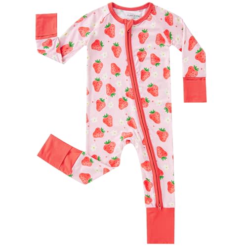 pureborn Baby Infant Boys Girls Zipper Sleeper Snug Fit Viscose from Bamboo Pajamas 0-24 Months
