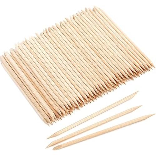 600 Pcs 4.5 Inch Orange Sticks for Nails Double Sided Multi-Use Wooden Cuticle Pusher Sticks Manicure Pedicure Tool Cuticle Sticks or Eyebrow Waxing Sticks for Facial Hair Removal