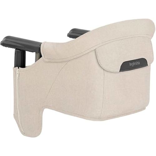 Inglesina Fast Table Chair, Desert Beige - Portable Baby High Chair - for Babies & Toddlers up to 37 lbs - Collapsible - Fits Tables 0.8'' to 3.5'' Thick - Compact & Easy to Use - Travel Bag Included