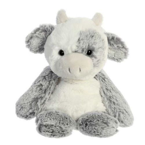 Aurora Small Cow Sweet & Softer Snuggly Stuffed Animal White 9"