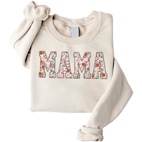 Personalized Embroidered Applique Grandma Sweatshirt Custom Nana Mimi Granny Mamaw Mama Women Gift Mothers Day 2024