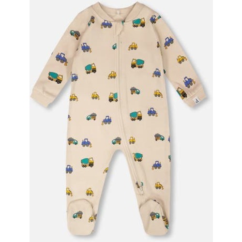 Organic Cotton One-Piece Truck Print Pyjama