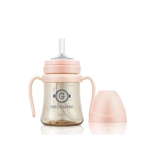 Grosmimi PPSU Straw Cup - 6oz (6 Months+) Peach 6oz