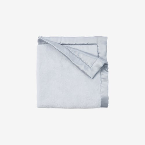 Pale Blue Coral Fleece Baby Security Blanket BLUE / 20X20