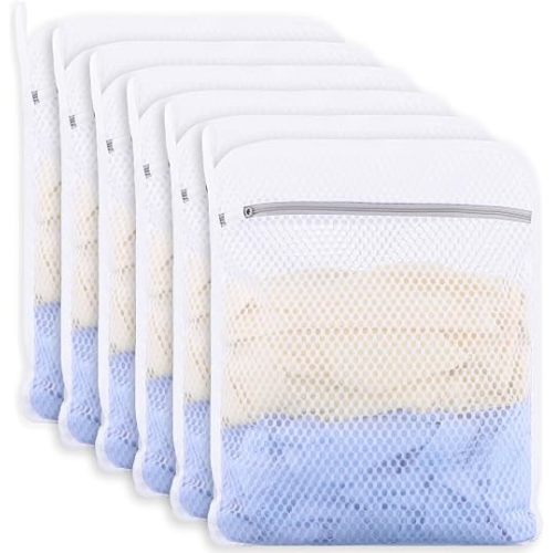 6-Pack Durable Honeycomb Mesh Laundry Bags for Delicates, 12 x 16 Inches