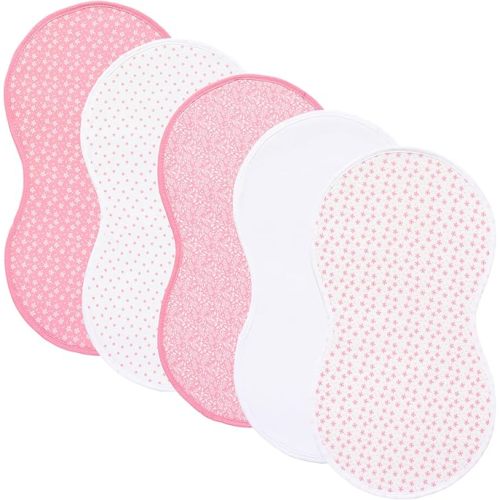 sleepyturtle Pack of 5,Baby Burp Cloths,Soft and Absorbent,Unisex,Easy to Use