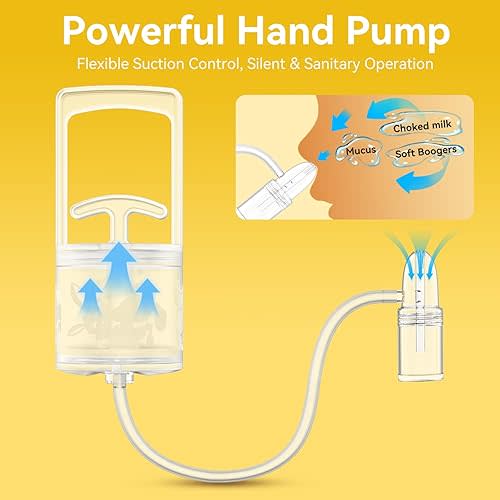 Pumpinose Nasal Aspirator for Baby and Toddler Nose Clearing with Hand Pump and Non-Invasive Tip for Quick, Quiet Suction, Co-Branded with CHIBOJI