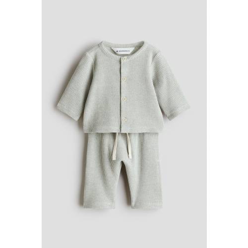 2-PIECE WAFFLED COTTON SET - 3M (2-4M)