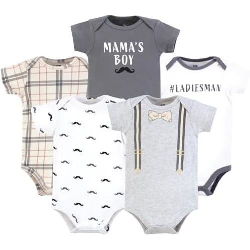 Hudson Baby Unisex Baby Cotton Bodysuits 5-pack