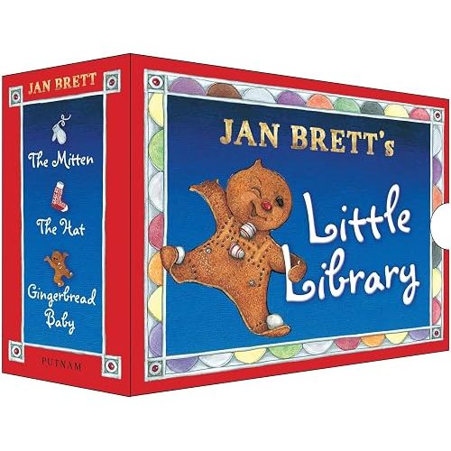 Jan Brett's Little Library 3-Book Box Set: The Mitten plus 2 other Board Book Classics