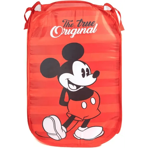 Jay Franco Disney Mickey Mouse Pop Up Hamper - Mesh Laundry Basket/Bag with Durable Handles (Official Disney Product)