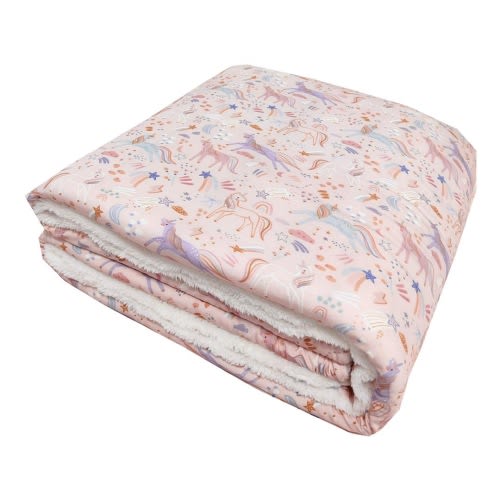 Stardust Unicorns Fuzzy Bamboo Blanket