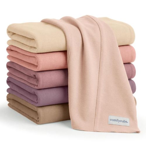 Comfy Cubs Baby Burp Cloths Set Pack of 6 - Large, 6-Layer, Ultra Absorbent Soft 100% Cotton for Infants - Multi Girl