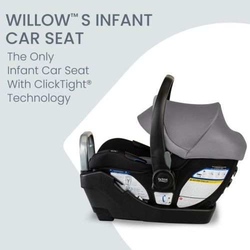 Britax Willow S Rear Facing Infant Car Seat, Alpine Base with ClickTight - Graphite Onyx