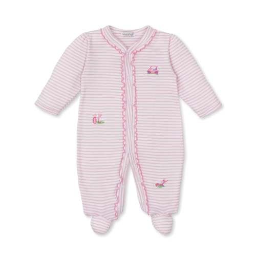Fairway Foursome Pink Stripe Footie