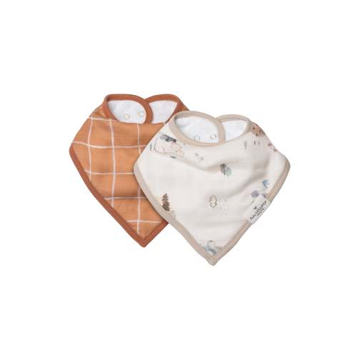 Bandana Bib Set - 2 Pack - Cozy Forest