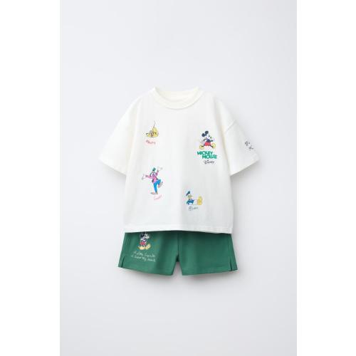 MICKEY MOUSE © DISNEY T-SHIRT & BERMUDA SHORT SET - Blue / Green | ZARA United States