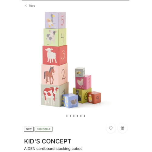 AIDEN cardboard stacking cubes