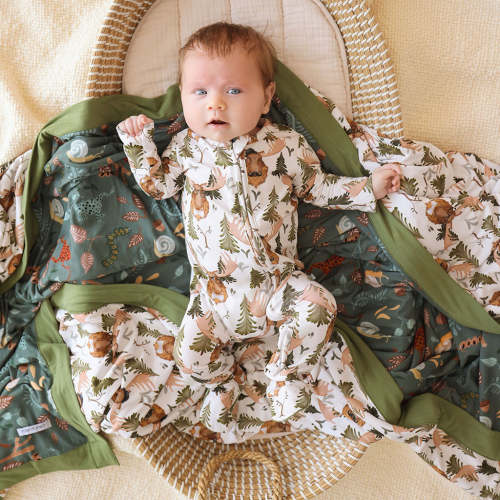 Moose Lodge Footie Zippered One Piece