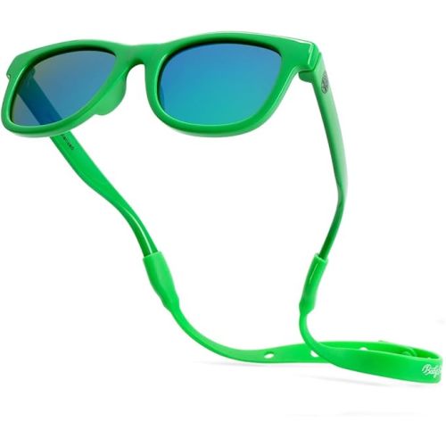 Polarized Baby Sunglasses With Strap - Unbreakable Flexible Infant Sunglasses For Toddlers Newborns 0-24 Months