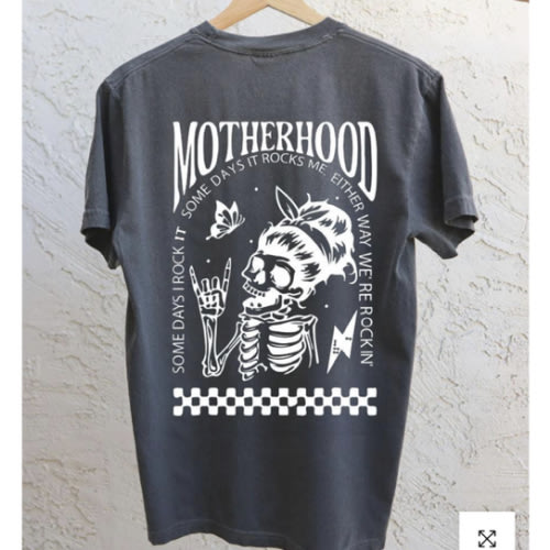 Motherhood Sometimes I Rock It Sometimes It Rocks Me Nursing T-shirt