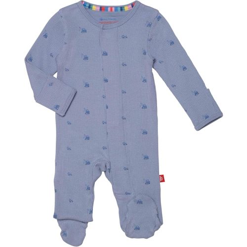 Magnetic Me Boys Modal Magnetic Baby Footie Pajamas | Silky Soft Modal Fabric | Baby Sleepers Available in Sizes PRE - 24M