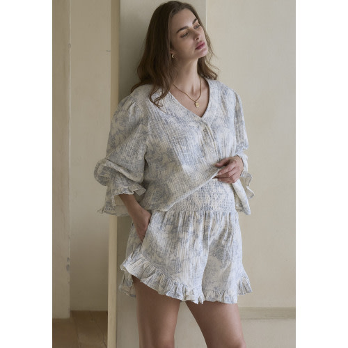 LUXE RUFFLED MUSLIN SET