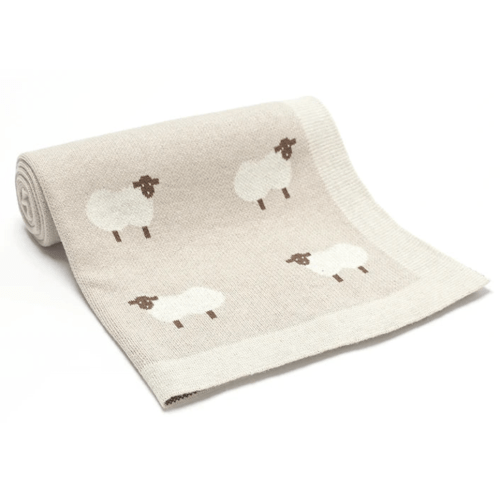 Sheep Knitted Blanket