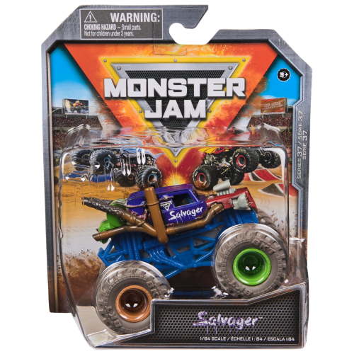 Monster Jam Salvager Monster Truck Die-Cast Vehicle 1:64 Scale, Styles May Vary