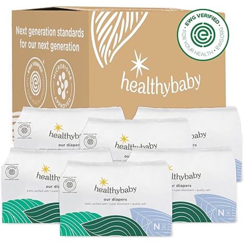 Our Diapers | The First EWG Verified & Microbiome-Friendly Diaper | 12-Hour Leak Protection | Made with Organic Cotton & Plant-Derived Materials | Totally Chlorine Free | Size 2 (12-18 lbs) 186 Count