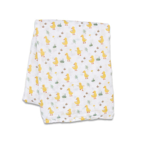 Lulujo - Swaddle Blanket Muslin Cotton - Ducks