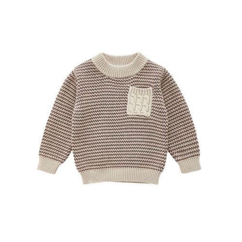Jett pocket sweater in brown – ChubbyBubbyBear