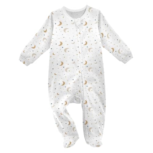 Baby Girl One Piece Footie, Infant Romper Sleeper Baby Boy Play Footed, 0-24 Months