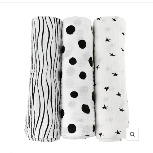 B&W Abstract Swaddle Blanket Set
