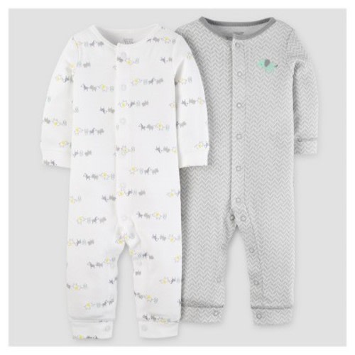 Baby 2pk Jumpsuit - Just One You Made by Carter's® Green Elephant 3M