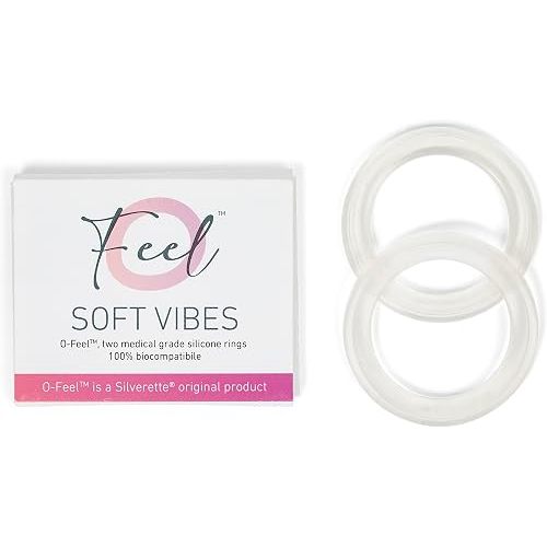 O-Feel Silicone Rings for Silverette Nursing Cups - Medical Grade, 2-Pack | Soft Silicone, Comfort Fit, Reduces Friction, Compatible with Silverette Cups, 2 Rings, Breastfeeding, Newborn, Made in Italy