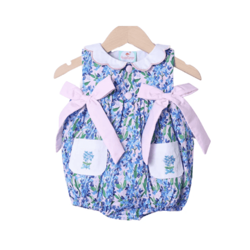 Embroidered Hydrangea Bow Bubble